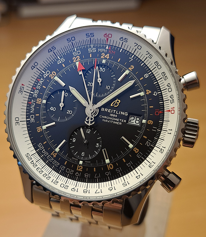 XL Breitling 1884 Chronometre Navitimer World Wristwatch Ref. A24322